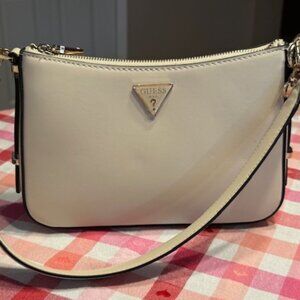 GUESS Daryna Top Zip Small Shoulder Bag, Bone Color, NWOT